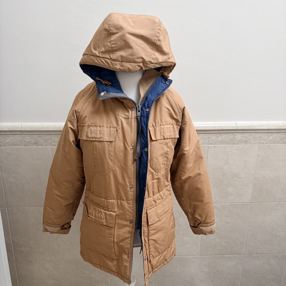 Vintage 70s 80s Sierra Design 60/40 Mens Small S Mountain Parka Tan Blue